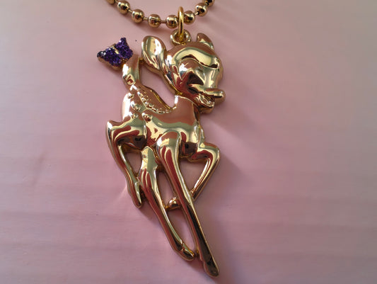 Disney Bambi Gold Tone Necklace